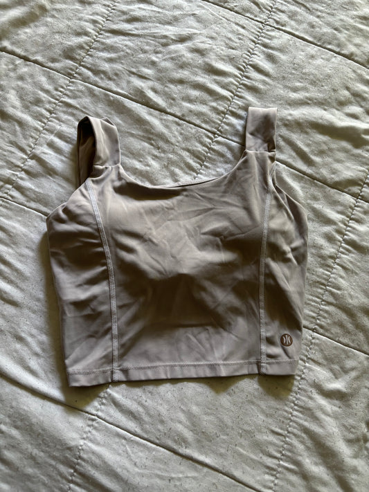 Off white Criss Cross Sports Bra