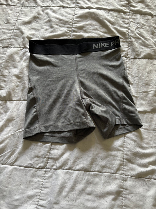Small Gray Nike Pro Compression Shorts