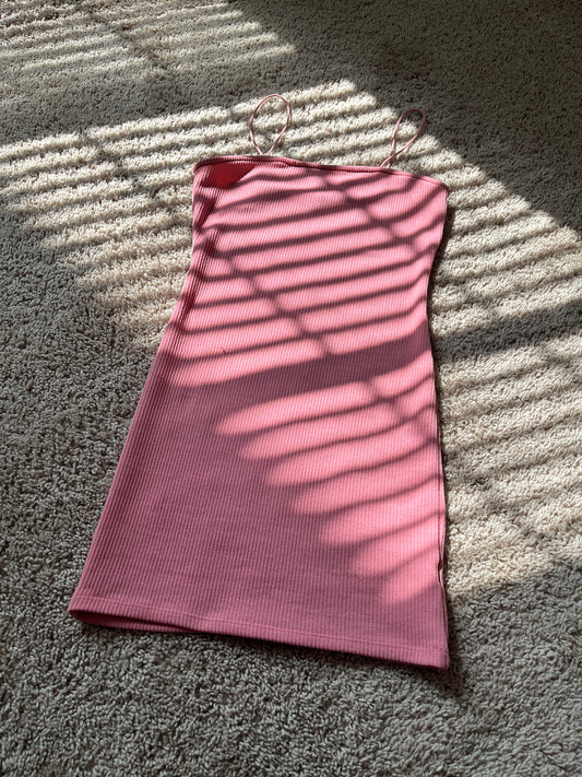 Pink Bodycon Midi Dress