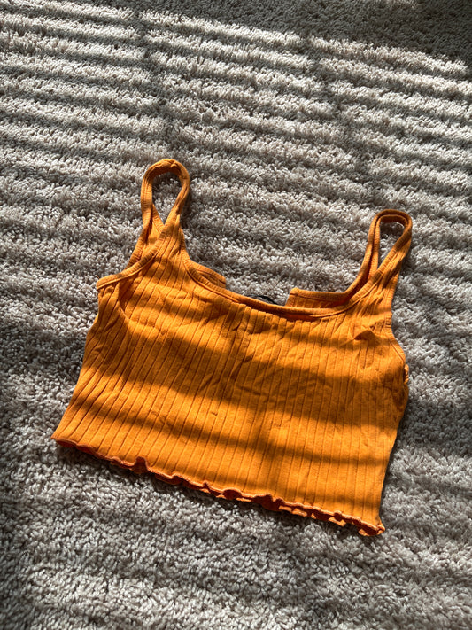 Orange Tank Crop Top