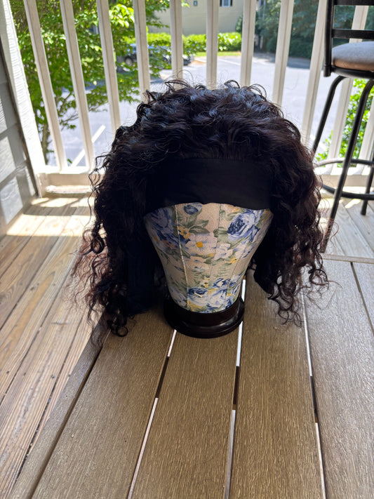 16” Deep Wave headband wig