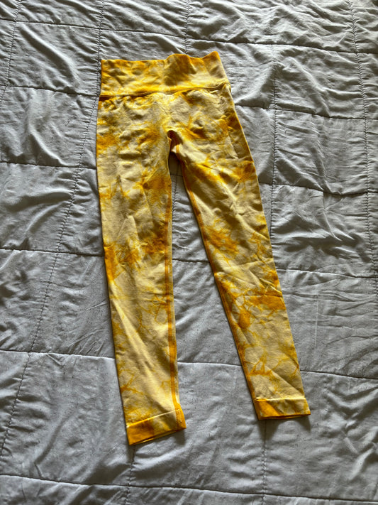 Yellow Tie Dye Leggings