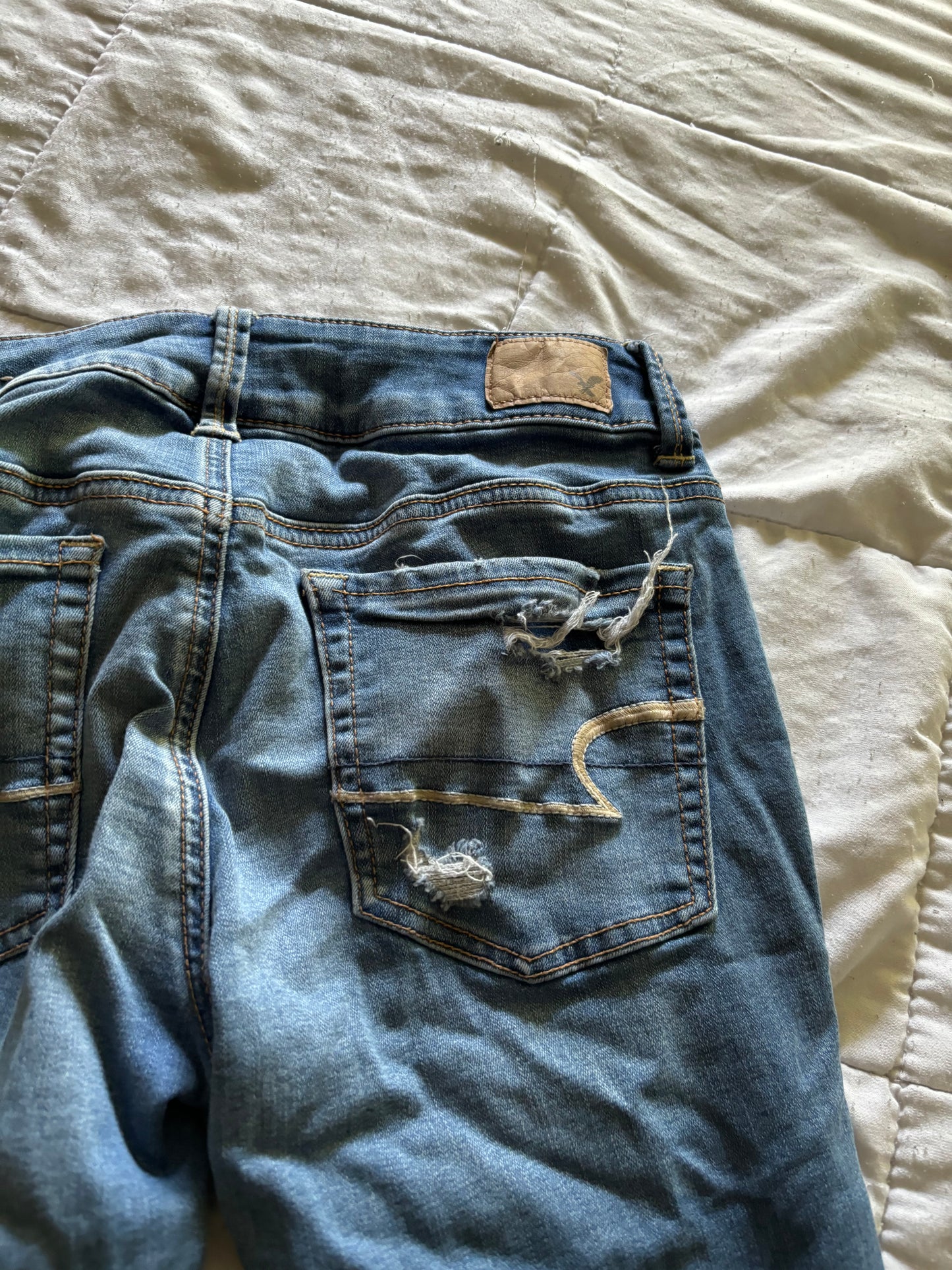 American Eagle Super Stretch Distressed Jeans